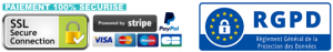 Logos partenaires de paiement sécurisé Stripe PayPal